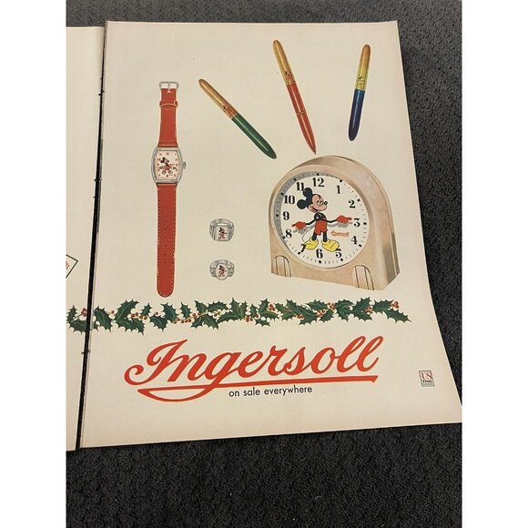 Vintage Magazine Ad Ingersoll Pen Watch Clock Disney Mickey Mouse MA1 - Picture 3 of 3
